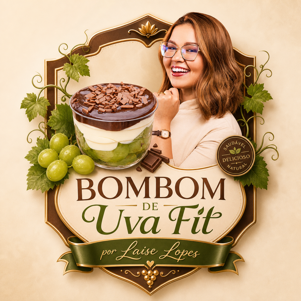 Bombom de Uva Fit, por Laíse Lopes